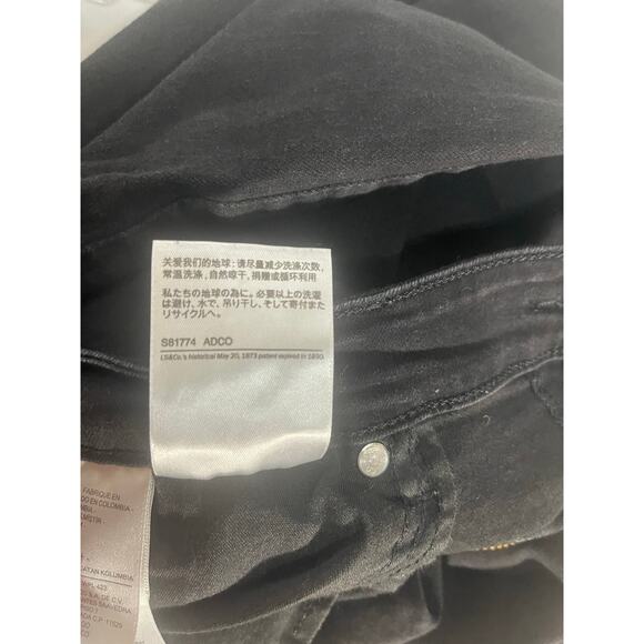 Levi 711Skinny Jeans Waterless Black Label Size 34 - Picture 9 of 10